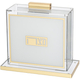 Clear Acrylic Passover Matzah Holder - With Classic Gold Design