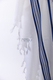 LaMenatzeach Victory Wool Tallit Non Slip Prayer Shawl - Royal Blue
