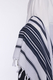 Mussaf Wool Tallit Non Slip Prayer Shawl - Navy Stripes