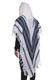 Mussaf Wool Tallit Non Slip Prayer Shawl - Navy Stripes