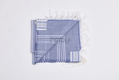 Shir Wool Tallit Non Slip Prayer Shawl - Contemporary Denim Color Stripes