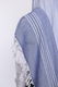 Shir Wool Tallit Non Slip Prayer Shawl - Contemporary Denim Color Stripes