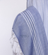 Shir Wool Tallit Non Slip Prayer Shawl - Contemporary Denim Color Stripes