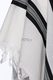 Modim Wool Tallit Non Slip Prayer Shawl - Black Stripes