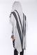 Yishtabach Praise Wool Tallit Non Slip Prayer Shawl - Black Stripes