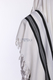 Yishtabach Praise Wool Tallit Non Slip Prayer Shawl - Black Stripes