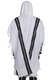 Shabbat Wool Tallit Non Slip Prayer Shawl with Lining - Black with Herringbone Stripe