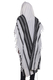 Chabad Traditional Wool Tallit Non Slip Prayer Shawl with Thin Handmade Tzitzit