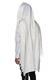 LaMenatzeach Victory Wool Tallit Non Slip Prayer Shawl - White and Silver Stripes