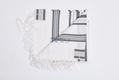 Hallel Wool Tallit Non Slip Prayer Shawl - Gray Melange Stripes
