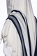 Yishtabach Praise Wool Tallit Non Slip Prayer Shawl - Dark Navy Stripes