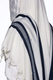 Yishtabach Praise Wool Tallit Non Slip Prayer Shawl - Dark Navy Stripes