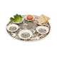 Israel Museum Ceramic Passover Seder Plate - Replica of Pisom and Ramses Depiction, Blue