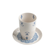 Israel Museum Ceramic Kiddush Cup and Plate - Blue Flowers