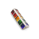 Israel Museum Metal Mezuzah Case, With Rainbow Glass Tiles - Small