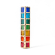 Israel Museum Metal Mezuzah Case, With Rainbow Glass Tiles - Small