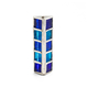 Israel Museum Small Metal Mezuzah Case, With Blue Glass Tiles