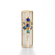Israel Museum Mezuzah Case, Metal and Glass - Blue Cluster