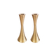 Yair Emanuel Small Matte Brass Candlesticks