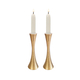Yair Emanuel Medium Matte Brass Candlesticks