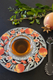 Dorit Judaica Honey Dish, Glass Bowl - Pomegranates