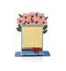 Dorit Judaica Table Stand for Post It Memo Pads - Pink Flower Design