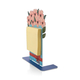 Dorit Judaica Table Stand for Post It Memo Pads - Pink Flower Design
