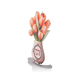 Dorit Judaica Table Stand With Pink Tulips - Love, Ahava