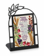 Dorit Judaica Metal Table Stand- Seven Species of Israel Prayer of Thanks