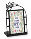 Dorit Judaica Metal Table Stand - Floral Hebrew Home Blessing