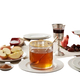 Lucite Rosh Hashanah Honey Dish with Spoon - Honeycomb Design