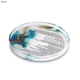 Acrylic Havdalah Tray with Prayer - Blue and Gold Abstract