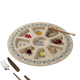 Melamine Rosh Hashanah Plate for Simanim - Blue