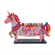 Yair Emanuel Fun Chanukah Menorah, Dinosaur - 2 Sided Design