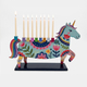 Yair Emanuel Fun Chanukah Menorah, Dinosaur - 2 Sided Design