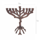 Yair Emanuel Tree of Life Metal Chanukah Menorah - Bronze