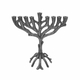Yair Emanuel Tree of Life Metal Chanukah Menorah - Silver Color