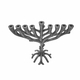 Yair Emanuel Tree of Life Metal Chanukah Menorah - Silver Color