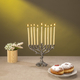 Yair Emanuel Tree of Life Metal Chanukah Menorah - Silver Color