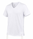 Dry-Fit Tzitzit T-Shirt V Neck with Kosher Tzitzis, White - Moisture-Wicking Athletic Shirt