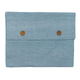 Yair Emanuel Silk-Cotton Tallit Set, Blue Stripes on Light Blue Background