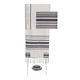 Yair Emanuel Hand Embroidered Silk-Cotton Tallit Set - Gray Stripes