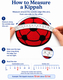 Red DMC Knitted Kippah - Soccer Ball Design