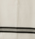 Talitnia White Wool Tallit Katan Without Center Fringes - Black Lines