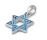 925 Sterling Silver and Opal Interlocked Star of David Necklace Pendant
