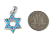 925 Sterling Silver and Opal Interlocked Star of David Necklace Pendant