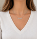 Sterling Silver Personalized Hebrew Name Necklace Print Letters