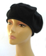 Womens Classic Black Cotton Beret