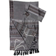 Gabrieli Handwoven Silk Gray Tallit Set - Silver Stripes