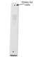 White Wood Mezuzah Case with Silver Shin Outline